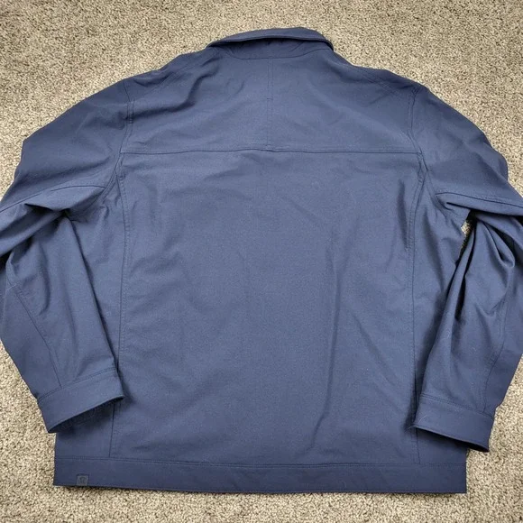 Lululemon Twill Utility Functional Field Jacket Mens XL Navy Blue Snap Front - Picture 4 of 10